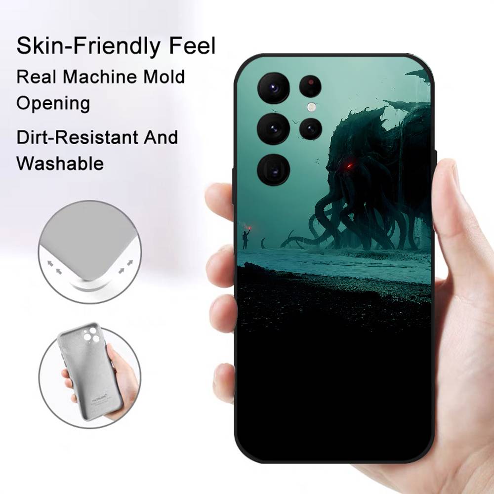 H.P. Lovecraft c-Cthulhu movie Phone Case for Samsung S series s20 s21 s22 s23 s24 FE Plus Ultra TPU Soft to Skin-friendly case