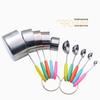 10-Piece Stainless Steel Measuring Cup & Spoon Set with Silicone Baking Tools