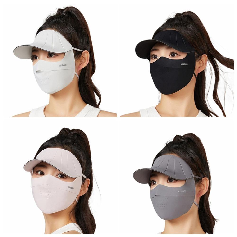 Breathable Ice Silk Face Mask UV Resistant Hat Summer Face Cover Face Sunscreen Mask  Cycling