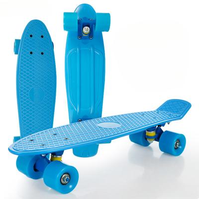 Ny Plast Fyrhjulig Fisk Skateboard Blinkande Hjul Väg Singel Välvd Skateboard