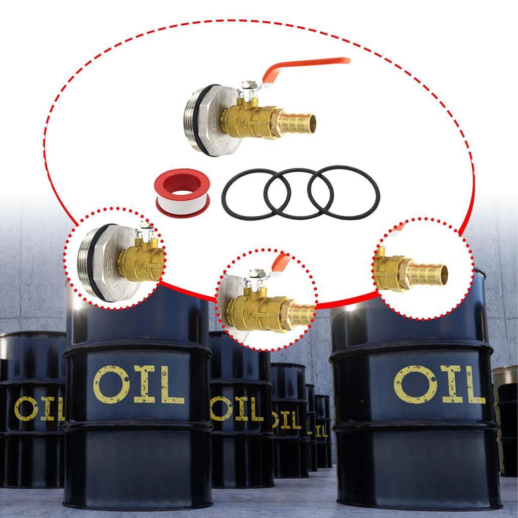 Barrel Faucet Adapter Drum for 55 Gallon 2inch Thread Large Mouth Dispenser Valve