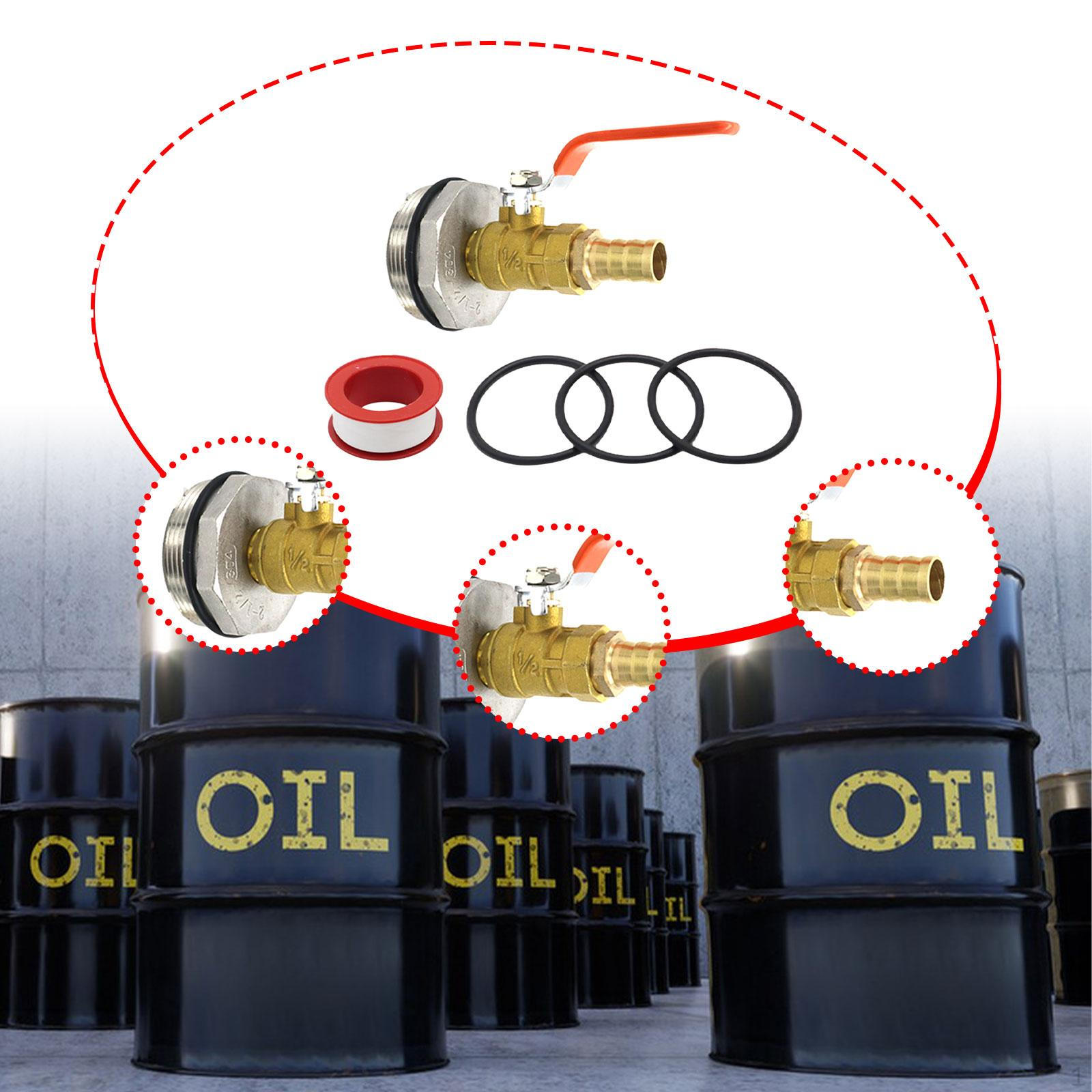 

Barrel Faucet Adapter Drum for 55 Gallon 2inch Thread Large Mouth Dispenser Valve Outlet