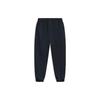 Li-Ning China Culture Series Logo Print Fleece-Lined Warm Fitted Knit Joggers Men Bottoms Black AKLT905-1