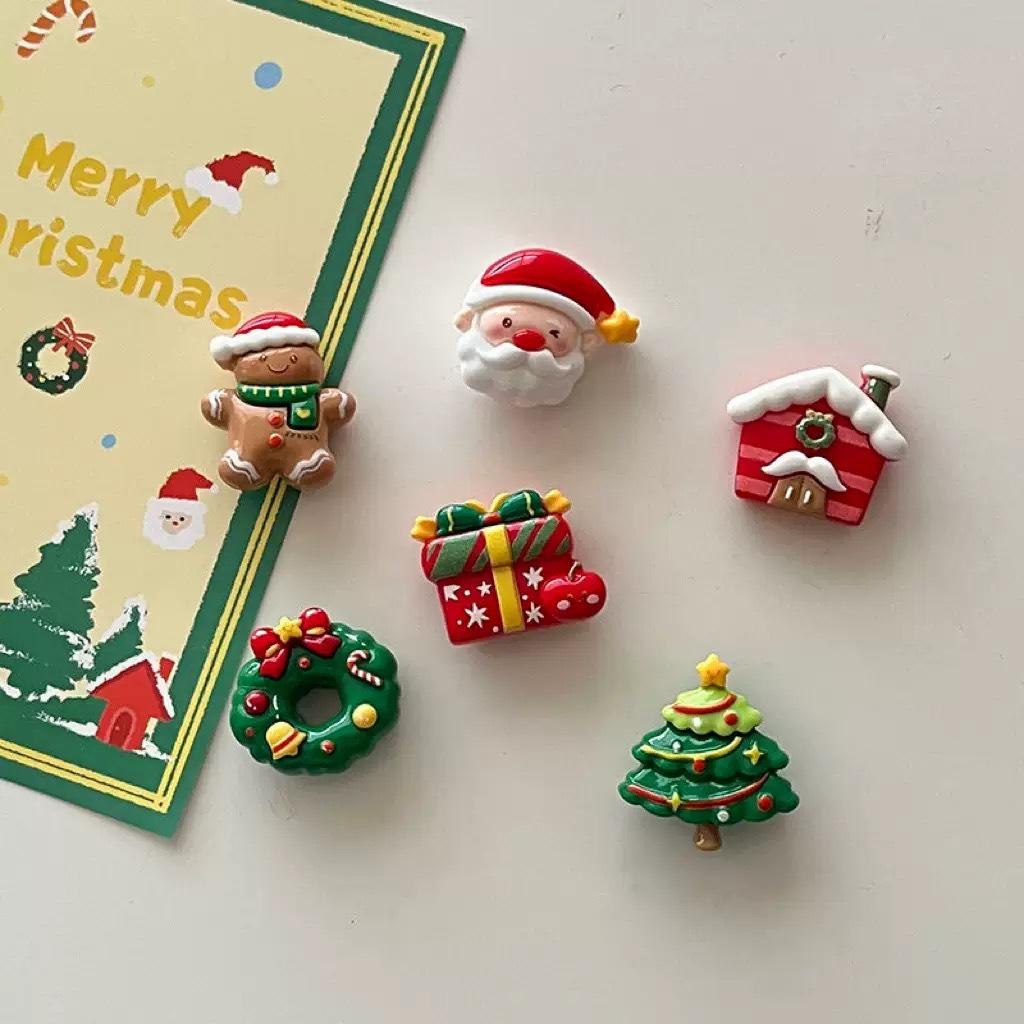 Colorful Magnetic Beads & Pins - Santa Claus Christmas Tree Fridge Magnets