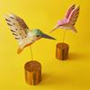 Handgeschnitzter Holz-Kolibri-Anhänger - Kreative kleine Vogel-Desktop-Dekoration Geschenk
