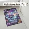 Underwater Sea Theme Soft Crystal Velvet Rug Custom Name & Text Print Non Slip Floor Rug for Bedroom Living Room