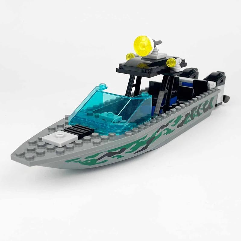 

MOC World Camo Submarines Police Dog Speedboats Rubber Boats War Scene Military Building Blocks Model Bricks Kits Sets Ideas NO BOX