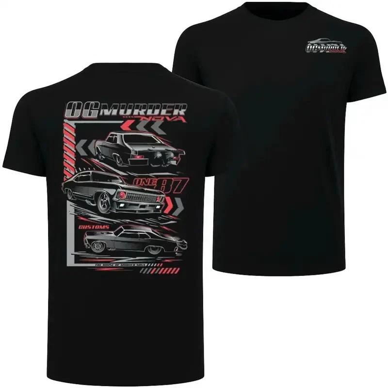 OG Murder Nova 187 2 Sided T-shirt - Classic Street Drag Racing Tee, Car Lover S