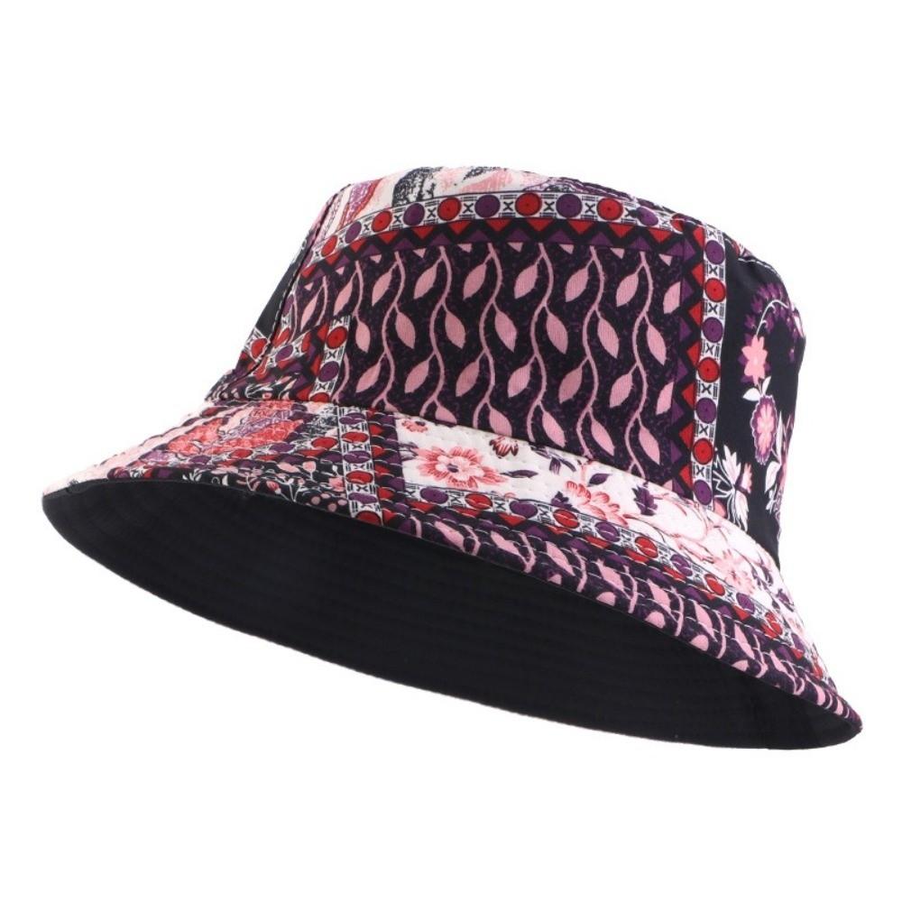 Reversible Brushed Printed Hat Printed Sun Cap Unisex Design Bucket Hat  Outdoor Travel