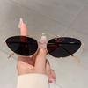 New Fashion Triangle Decor Sunglasses  Women Cat Eye Trends Shades Sun Glasses Luxury Metal Beach Sunglasses