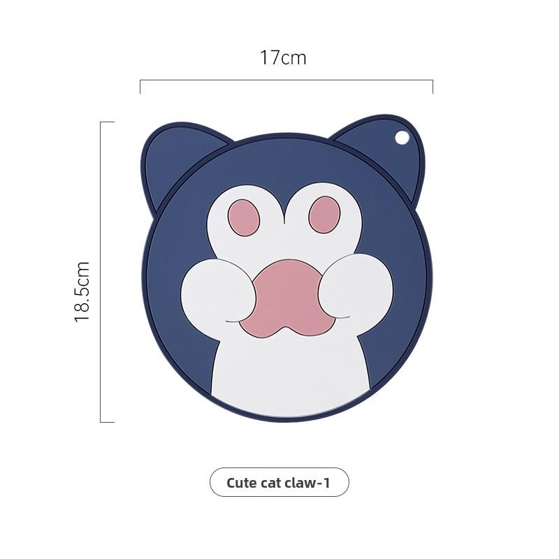 Heat Insulation Pad, Table Mat, PVC Cup Mat, Silicone Heat-resistant Pot Mat, Cartoon Cute Soft Rubber Children's Mat, Can Be Hung