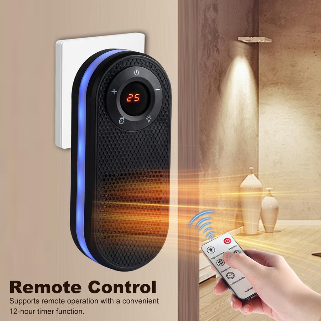 Wall Mounted Space Heater 2 Modes Quick Heat Household Warmer Winter Electric Heater 180 Degree Rotatable Silent for Indoor