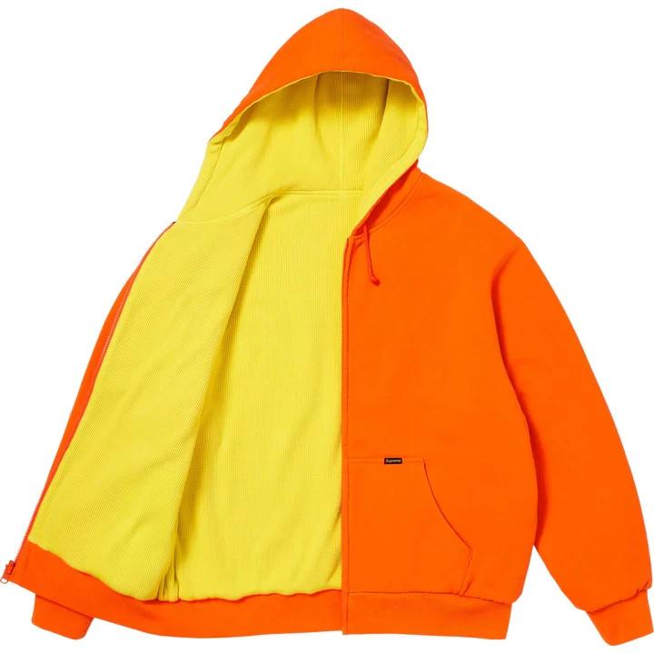 Supreme Reversible Work Zip Up Hooded Sweatshirt Orange