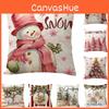 Contemporary Linen Cushion Covers Set Of Four With Christmas Design For Cozy Home