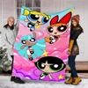 1pc Powerpuff6 Theme Blanket - Digital Print, Polyester, Cozy for All Seasons, Perfect for Outdoor, and Travel