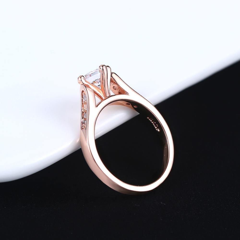 Popular Fashion Latest Design Ladies Cheap Sample Rose Gold Wedding Engagement Rings R065