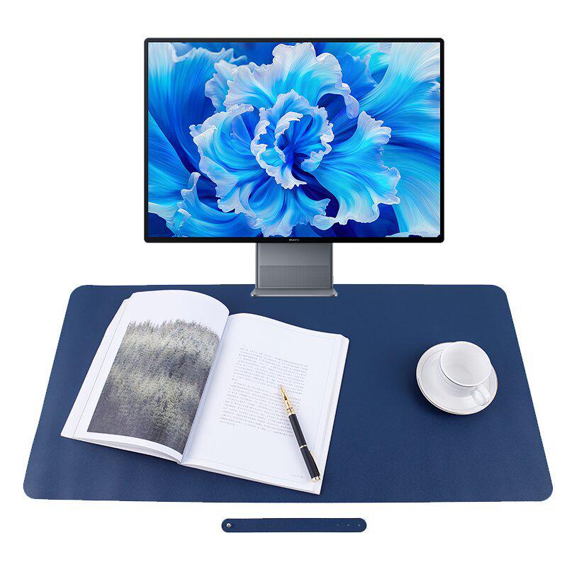 Extra Large Non-Slip Leather Mouse Pad - Stain-Resistant Computer Desk Mat with Pattern Logo