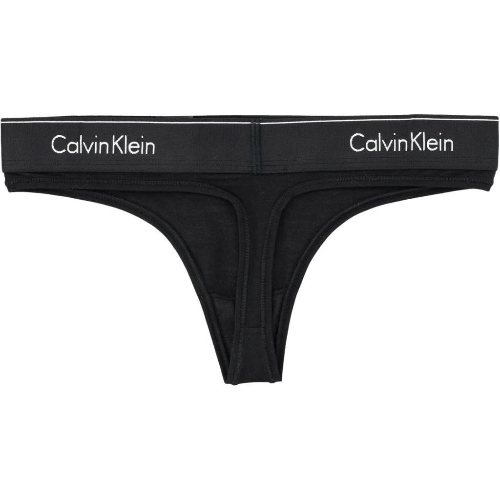 Calvin Klein Letter Low Rise Thong Women Underwear Black 0000F3786E-6WA