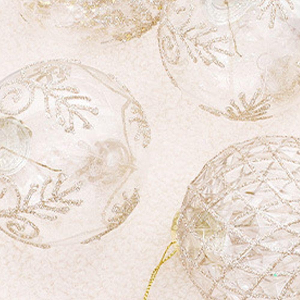 9 stk Gjennomsiktige Malte Julekuler Ornament PET Juletre Anheng Festgaver