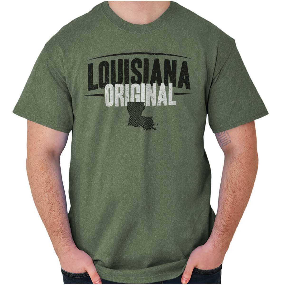 Louisiana Original Souvenir Tourist State LA Womens or Mens Crewneck T Shirt Tee XL