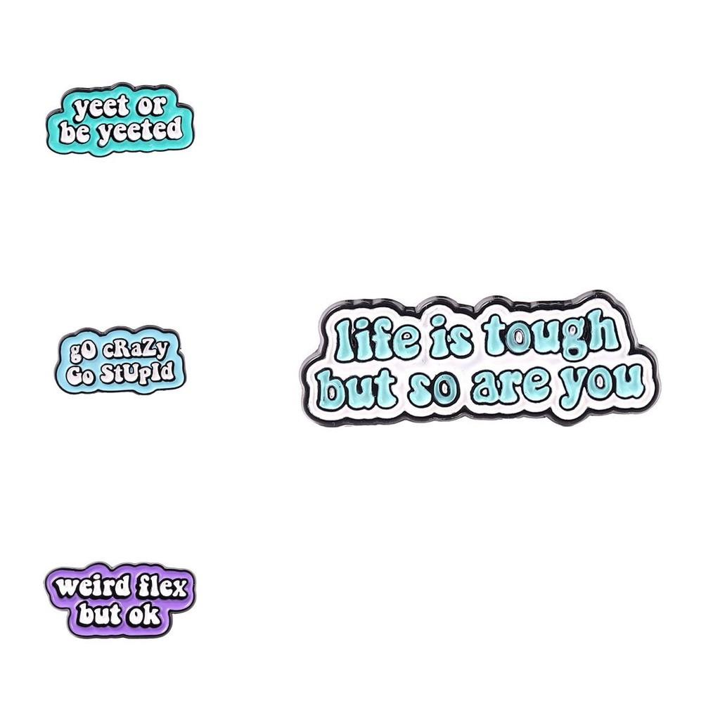 Stylish And Inspirational Metal Letter Brooch Set For Trendy Minimalist Fashion