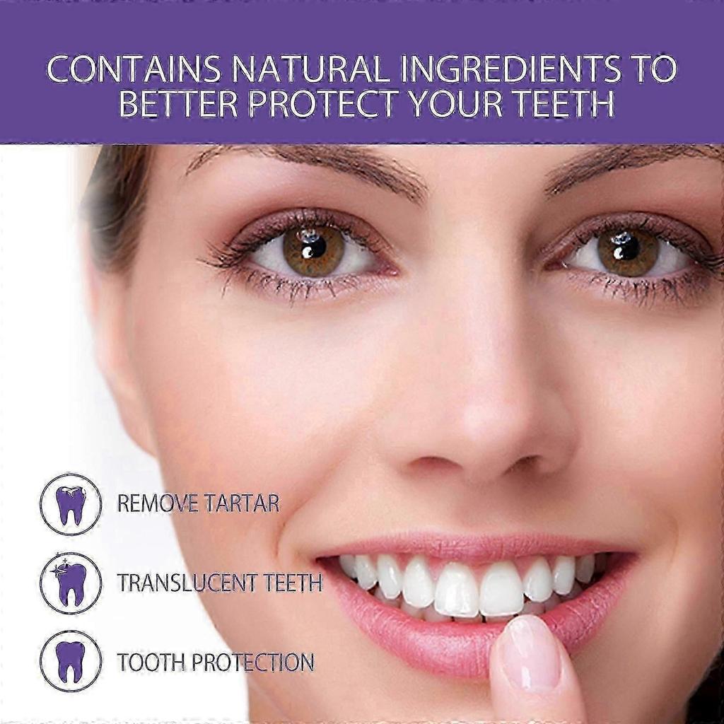 Purple Toothpaste Whitening, Purple Foam Toothpaste for Teeth Whitening, Mint Purple Toothpaste, Tooth Stain Removal,Teeth Whitening Booster, Teeth Wh
