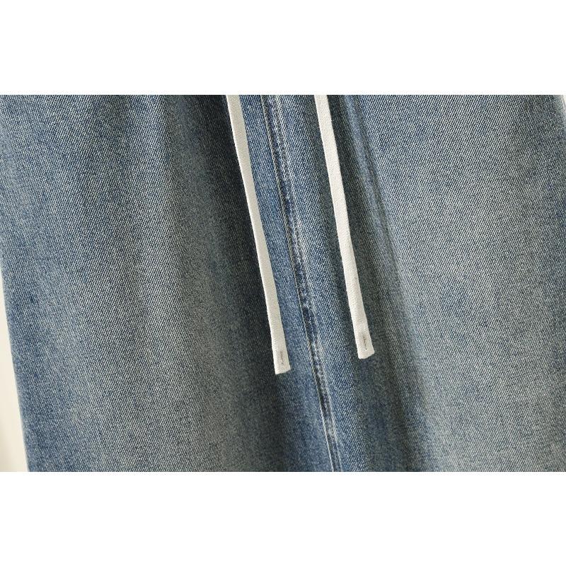 DIMANAF 2025 New Summer Denim skirt Women Casual Denim Big Blue
