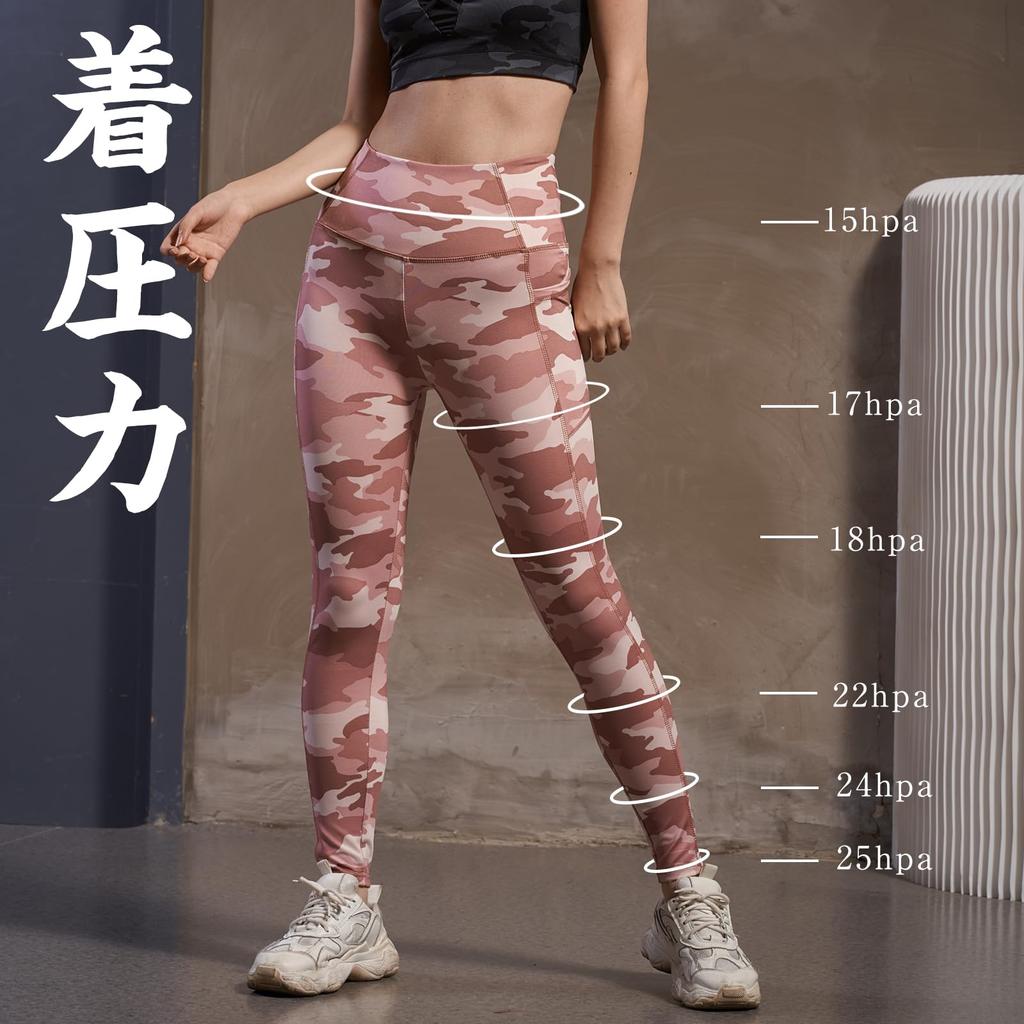 Yoga Cropped Sports UV Stylish [iito.seasons] Women's Leggings, Patterned, Amphibious, Shapewear, High-Waisted, Length, Leg-Shaping, Butt-Lengthening,