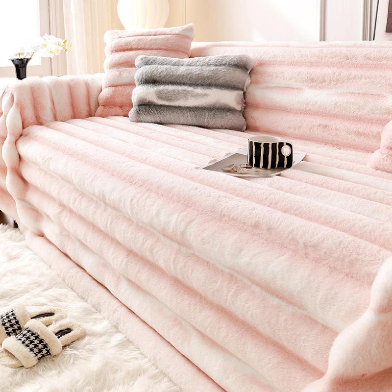 

Чехол для дивана из плюша с изображением кролика, высококачественный зимний утолщенный плюшевый чехол для диванной подушки 180*130cm