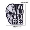 Punk/Horror Skull Letters Embroidery Patch Iron On Patches For Clothing Thermoadhesiv Patches On Clothes DIY Decorate Badges