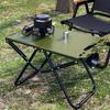 Table de Camping Pliante Portable en Acier au Carbone Léger - Table Polyvalente pour Barbecue et Pique-nique pour Voyages en Plein Air, Randonnée et Camping