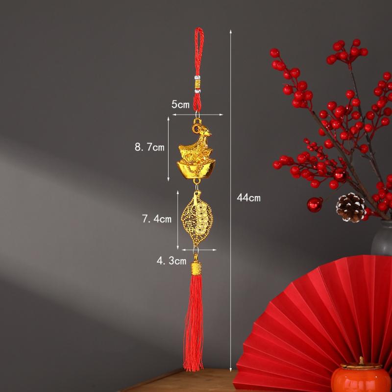 2027 Chinese New Year Goat Hanging Ornament Red Tassel Lucky Spring Festival Decor Gifts