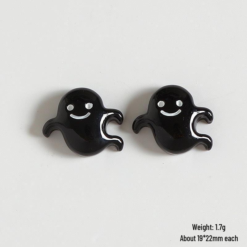 Halloween Resin Mini Ghost, Pumpkin & Black Cat DIY Ornaments