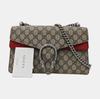[Pre-Owned] Dionysus Chain Tiger Head Buckle Logo Canvas And Leather Shoulder Bag Small - Very Good #LVB8BZ