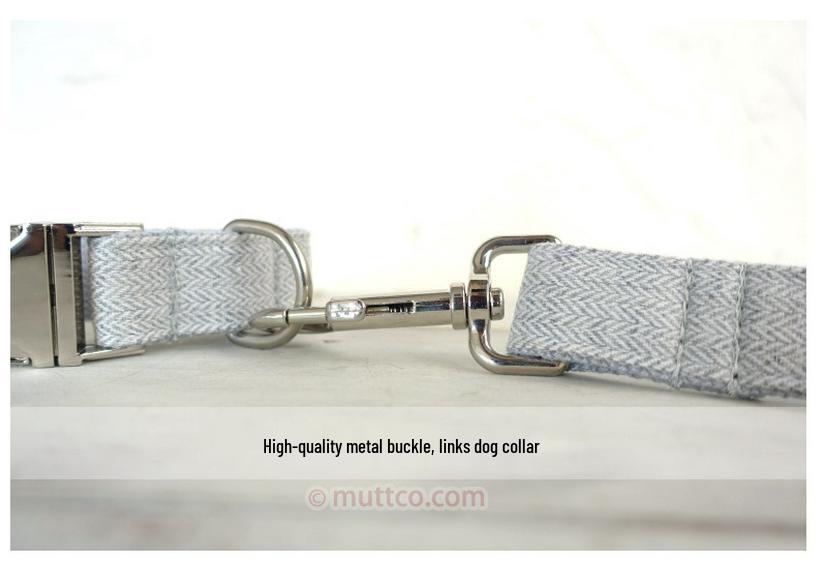 MUTTCO Self-Designed Thick Suit Style Dog Collar and Leash Set UDL-139