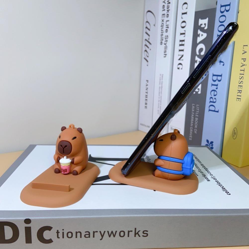 Turtle Capybara Phone Holder Figure Model Capybara Cell Phone Bracket  Small Gifts
