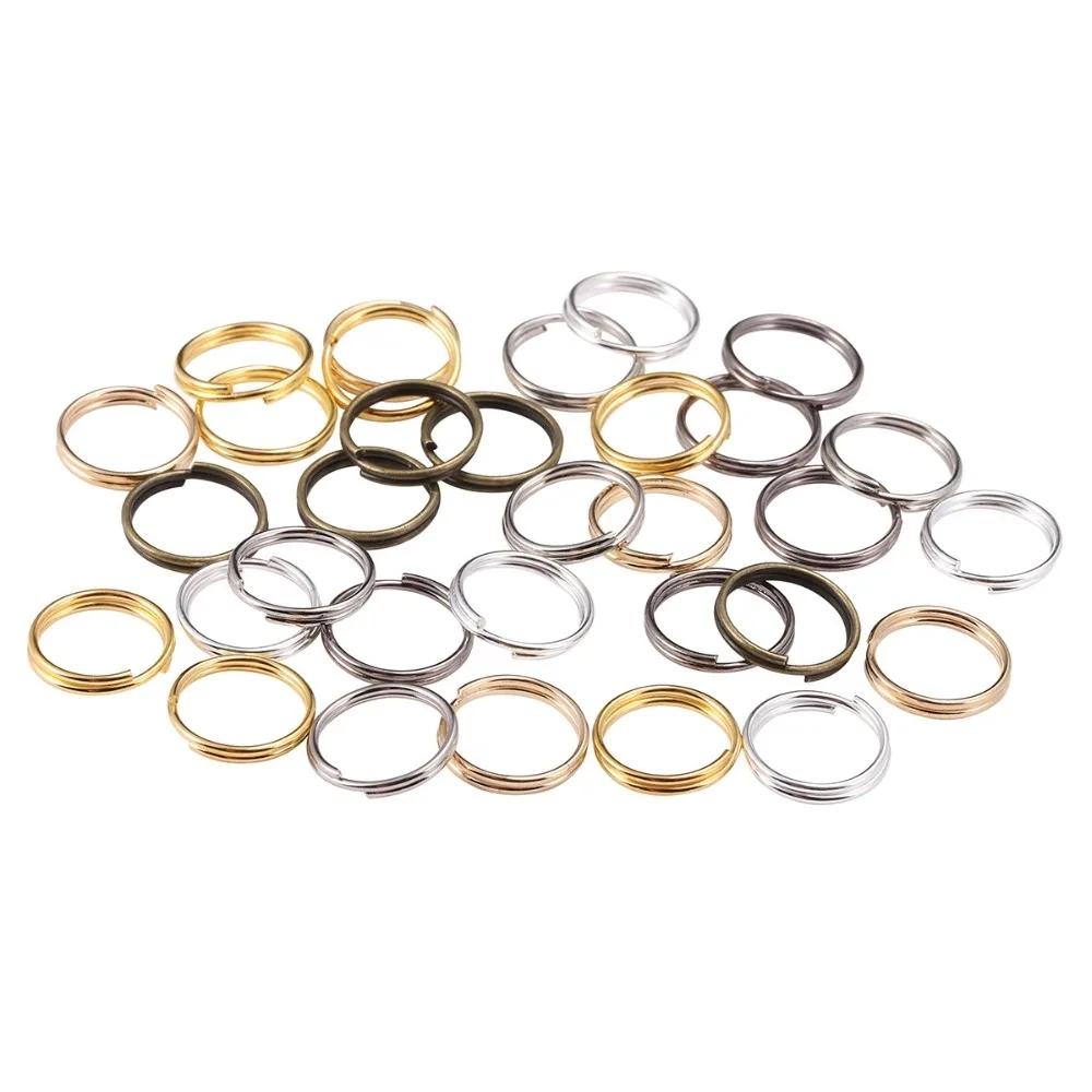 120pcs/lot 4 6 8 10 12 Mm Open Jump Rings Double Loops Split Rings Connectors For Jewelry Making Supplies DiY
