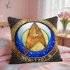Star TTrek Ship Movie Logo Cushion Cover Square Short Plush Pillow Case Living Room Sofa Home Decor Funda X