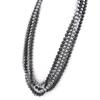 Les Trésors De Lily [L1635] - 2-tone Gray 'Sissi' Designer Necklace
