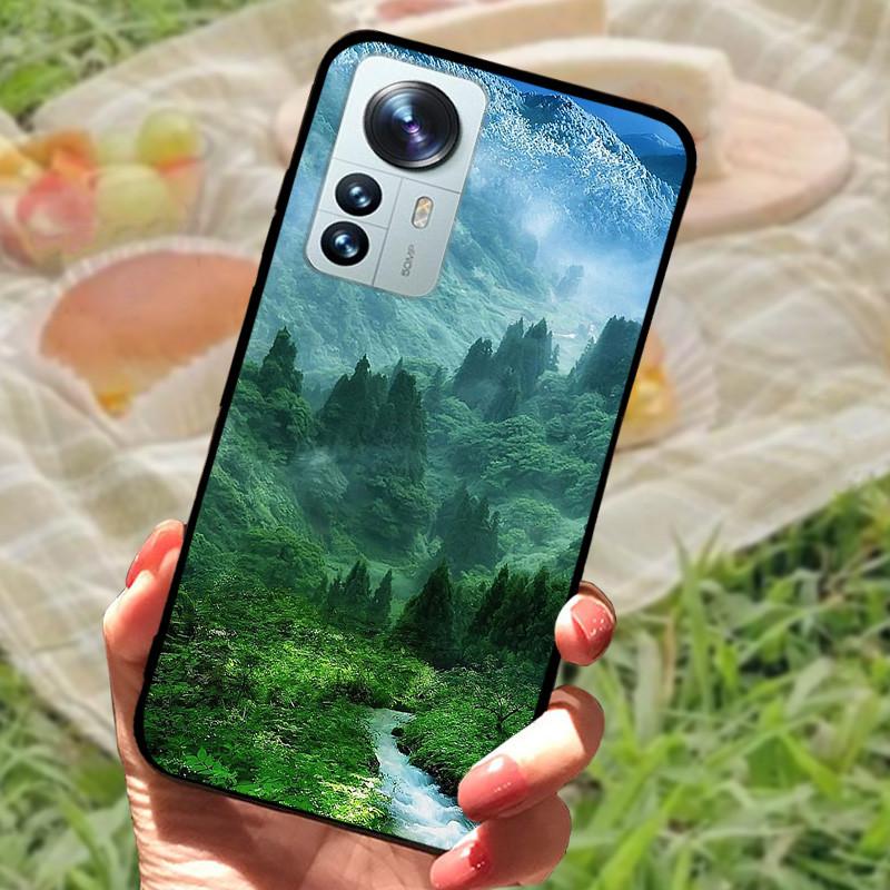 For Xiaomi Mi 12 Case 12X 12S Soft Silicone Cartoon Painted Phone Cover For Xiaomi 12 Pro Case 12S PRO Shockproof Coques Bumper