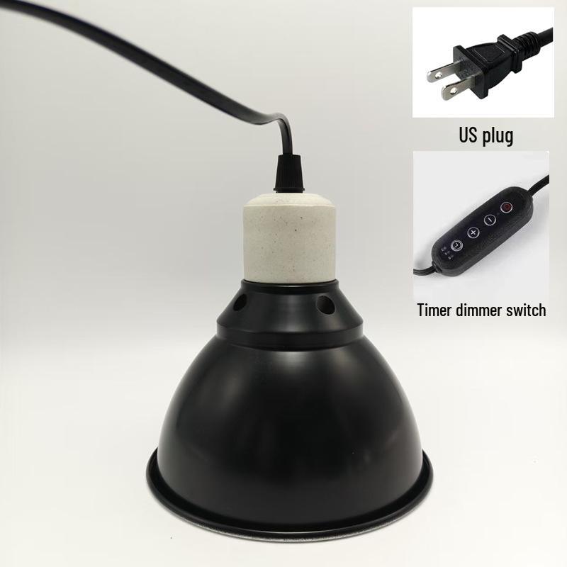 In-Stock UVB/UVA High-Reflectivity Reptile Heat Lamp Cover - Heat-Resistant, Deep Bucket for Tortoises