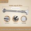 Punch-Free Telescopic Shower & Wardrobe Curtain Rod - Strong Load-Bearing Stainless Steel Design
