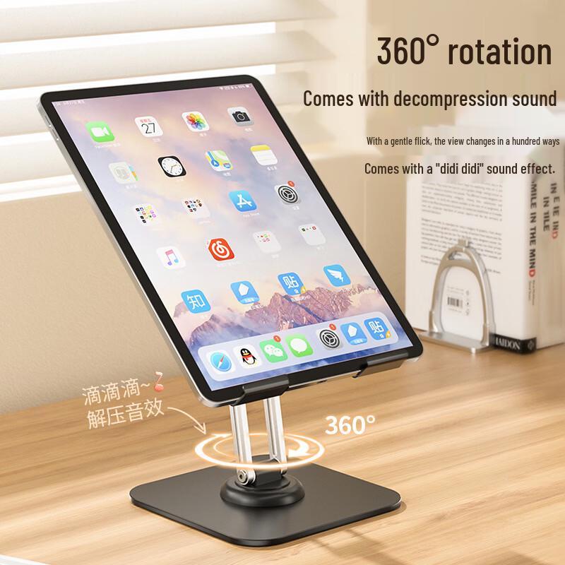 Ollymurs Adjustable 360° Rotating Metal Phone/Tablet Stand