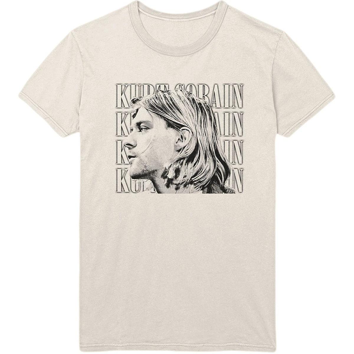 Sand Kurt Cobain Face Profile Nirvana Official Tee Футболка мужская унисекс 2XL