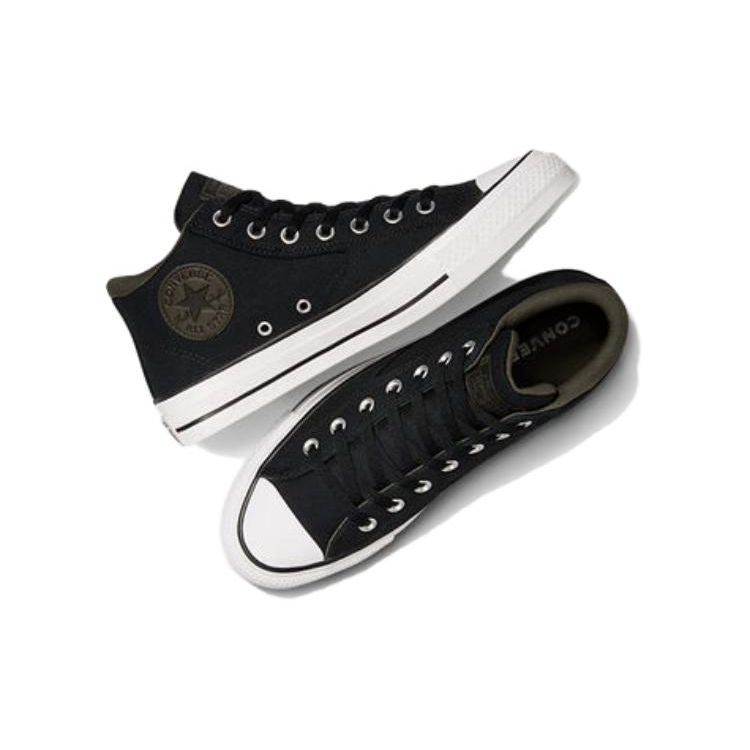 Converse Chuck Taylor All Star Každodenní Všestranné Odolné Prodyšné Mid-Top Plátěné Boty Unisex Tenisky Černé A06606C