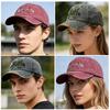 Cappellino da papà unisex in cotone lavato con ricamo lettera M e cinturino regolabile