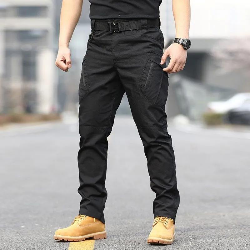 

Men s Fashion Work Pants Outdoor Wear-resistant Mountaineering Trousers Work Clothes Street Fashion Cargo Pants Army Pants 6XL чорний