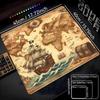 Nautical Map Mouse Pad Square Computer Office Game Table Mats Rubber Anti-slip Laptop Mousepads 45X40 Large 22x18 Small Desk Pad