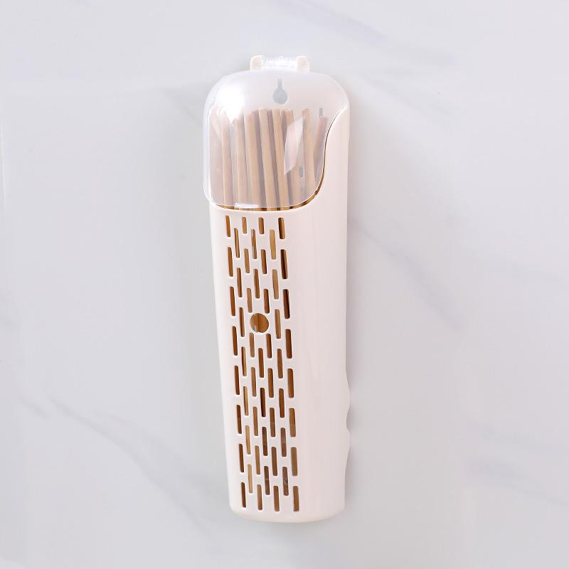 Chopsticks Cage Dust-proof Chopsticks Container Chopsticks Basket Kitchen Spoon Fork Chopsticks Storage Box Chopsticks Holder apricot