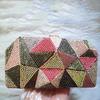 Yellow/Green/Blue Multicolored Diamond Evening Clutch Bags WHTUOHENG Women’s Crystal Rhinestone Wedding Handbag Party Purse